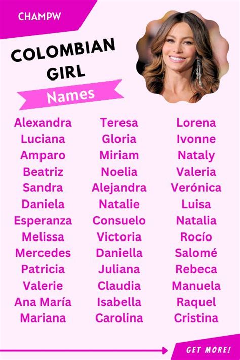 colombian girl names